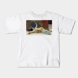 Dolce Far Niente by John William Godward Kids T-Shirt